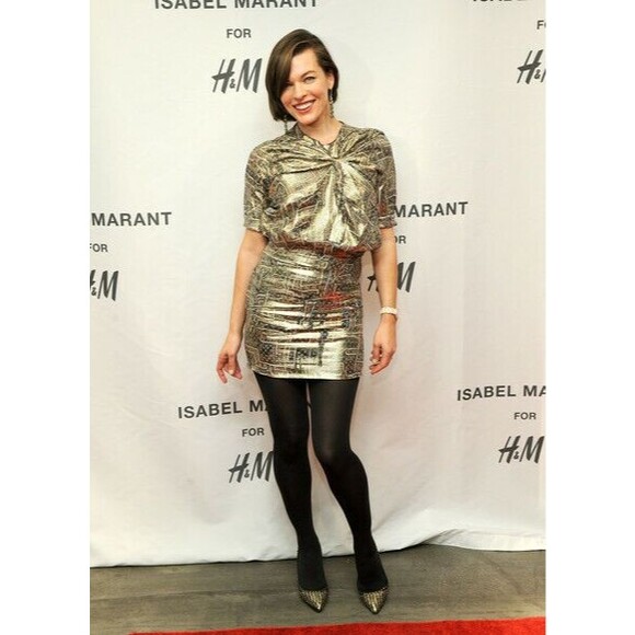 2013 ISABEL MARANT x H&M Printed Metallic Bodycon Dress - US 6 - Picture 5 of 6